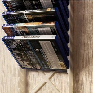 Sony PlayStation 4 PS4 Disc Cases Modular Wall Rack Stackable Display Mountable